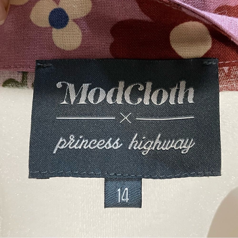 ModCloth x Princess Highway A-Line Button Front Linen Dress - Picture 4 of 6